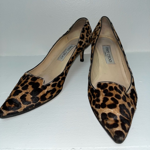 Jimmy Choo Leopard Kitten Heels - Picture 3 of 15